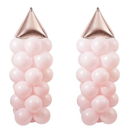 Tuf-Tuf Princesses Castle Tower Ballon Kit | 64-piece