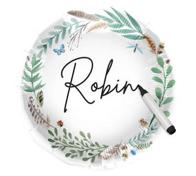 Folat Helium balloon botanical writable 45 cm | per Unit