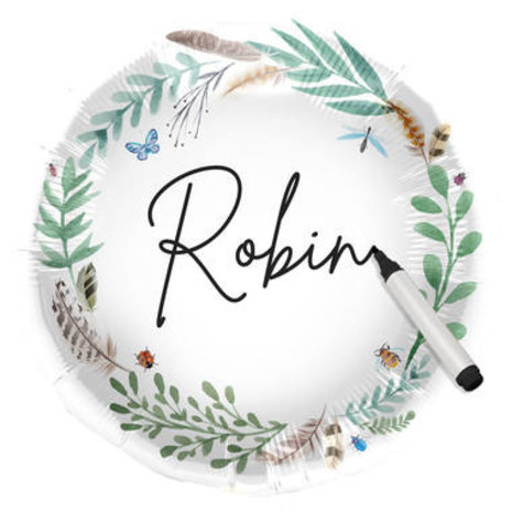Folat Helium balloon botanical writable 45 cm | per Unit