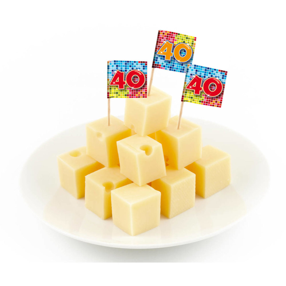 Folat Bâtonnets 40 ans Birthday Blocks | 24 pièces