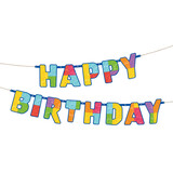 Tuf-Tuf Block Party Letterslinger Happy Birthday 200cm | per stuk Tuf-Tuf Block Party Letterslinger Happy Birthday 200cm | per stuk