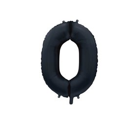 Globos Nordic Heliumballon Figur 0 Satin Schwarz | 86cm Globos Nordic Heliumballon Figur 0 Satin Schwarz | 86cm