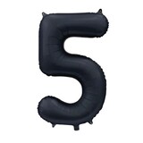 Globos Nordic Heliumballon Figur 5 Satin Schwarz | 86cm Globos Nordic Heliumballon Figur 5 Satin Schwarz | 86cm