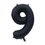 Globos Nordic Ballon à hélium figure 9 Satin Noir | 86cm