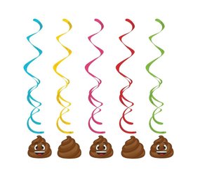 Tuf-Tuf Emoticon-Poop-Swirls 99cm | 5 Stück