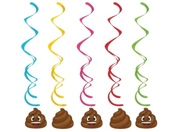Tuf-Tuf Emoticon Poop Swirls 99cm | 5 pieces