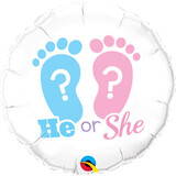 Folat Helium balloon he or she 45 cm | per Unit Folat Helium balloon he or she 45 cm | per Unit