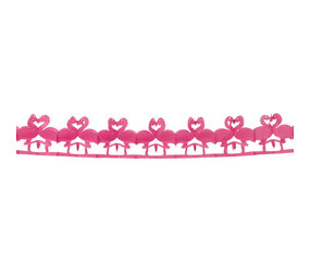 Boland Roze Papieren Slinger Flamingo 250cm | per stuk Boland Roze Papieren Slinger Flamingo 250cm | per stuk