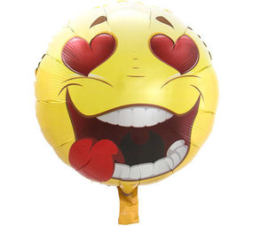 Tuf-Tuf Folie ballon Emoticon Crazy Love zelf vullen Tuf-Tuf Folie ballon Emoticon Crazy Love zelf vullen