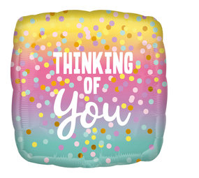 Folat Heliumballon Thinking Of You  46cm | pro Stück Folat Heliumballon Thinking Of You  46cm | pro Stück