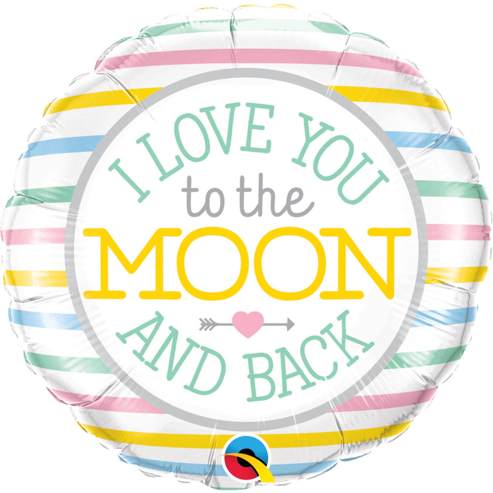 Folat Helium Ballon I Love You To The Moon and Back 46cm | per stuk Folat Helium Ballon I Love You To The Moon and Back 46cm | per stuk