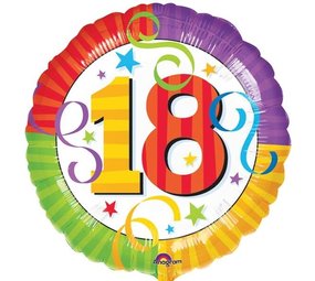 Tuf-Tuf Ballon à hélium 18 ans coloré 45 cm | par unité Tuf-Tuf Ballon à hélium 18 ans coloré 45 cm | par unité
