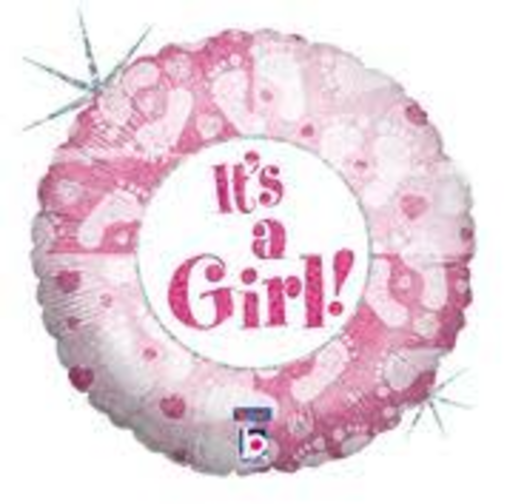 Tuf-Tuf Helium Ballon It's a Girl 45cm | per stuk Tuf-Tuf Helium Ballon It's a Girl 45cm | per stuk
