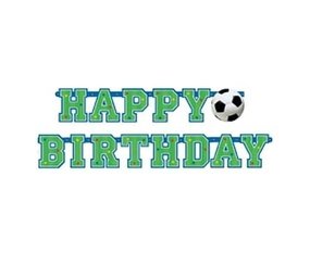Amscan Guirlande de Lettres de Football Happy Birthday 10x130cm | par pièce Amscan Guirlande de Lettres de Football Happy Birthday 10x130cm | par pièce
