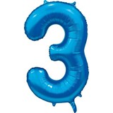 Globos Nordic Balloon foil 3 Satin blue | 86cm Globos Nordic Balloon foil 3 Satin blue | 86cm