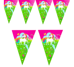 Tuf-Tuf Guirlande de banderoles arc-en-ciel licorne 4mtr | par unité Tuf-Tuf Guirlande de banderoles arc-en-ciel licorne 4mtr | par unité