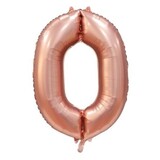 Globos Nordic Helium Balloon Satin Rosé Gold Number 0 | 86cm