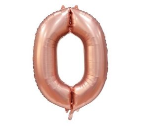 Globos Nordic Heliumballon Satin Rose Gold Figur 0 | 86cm