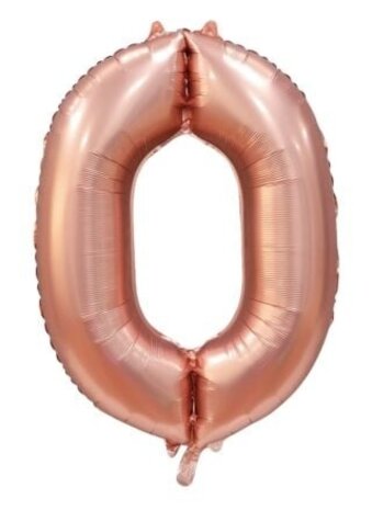 Globos Nordic Heliumballon Satin Rose Gold Figur 0 | 86cm Globos Nordic Heliumballon Satin Rose Gold Figur 0 | 86cm