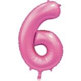 Globos Nordic Helium Balloon Satin Pink Figure 6 | 86cm Globos Nordic Helium Balloon Satin Pink Figure 6 | 86cm