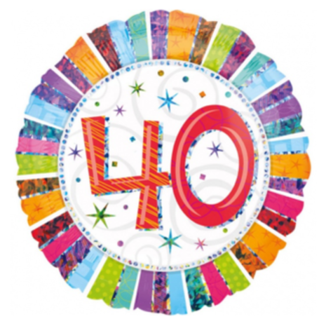 Anagram Helium Ballon 40 years colored 45cm | per Unit Anagram Helium Ballon 40 years colored 45cm | per Unit