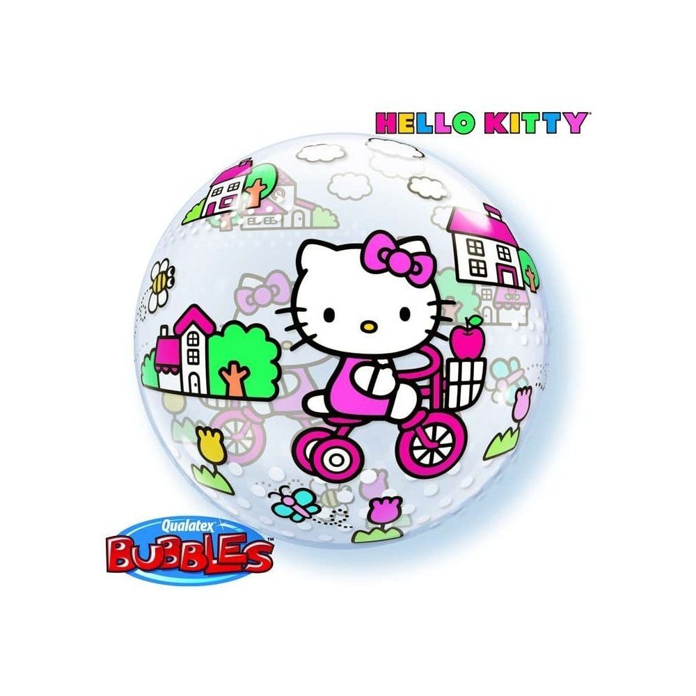 Qualatex Helium Ballon Bubble Hello Kitty 56cm | per stuk Qualatex Helium Ballon Bubble Hello Kitty 56cm | per stuk