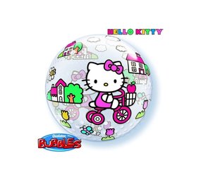 Qualatex Helium Ballon Bubble Hello Kitty 56cm | per stuk Qualatex Helium Ballon Bubble Hello Kitty 56cm | per stuk