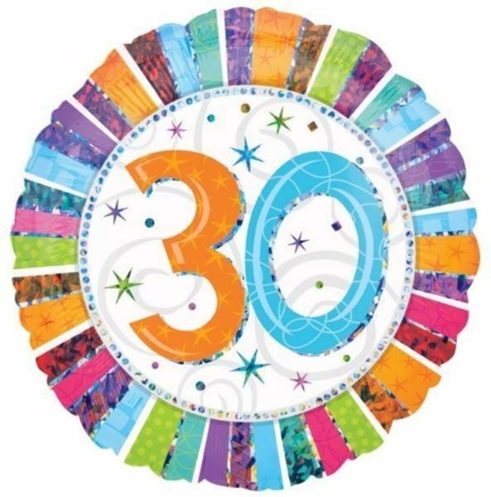Anagram Helium Balloon 30 years colored 45cm | per Unit Anagram Helium Balloon 30 years colored 45cm | per Unit