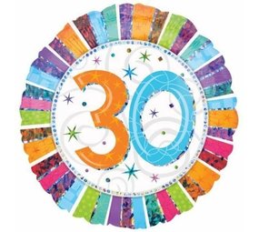 Anagram Heliumballon 30 Jahre Bunt 45 cm | pro Stück