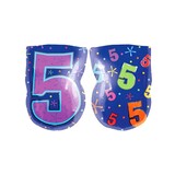Globos Nordic Helium Ballon Shape cijfer 5 | 50cm Globos Nordic Helium Ballon Shape cijfer 5 | 50cm