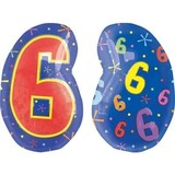 Tuf-Tuf Helium Ballon Shape cijfer 6 | 50cm Tuf-Tuf Helium Ballon Shape cijfer 6 | 50cm