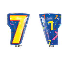 Tuf-Tuf Helium Ballon Shape cijfer 7 | 50cm Tuf-Tuf Helium Ballon Shape cijfer 7 | 50cm