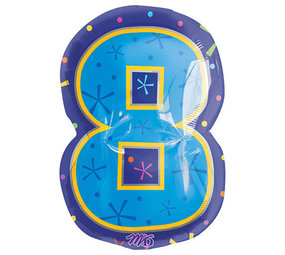Tuf-Tuf Helium Ballon Shape cijfer 8 | 50cm Tuf-Tuf Helium Ballon Shape cijfer 8 | 50cm