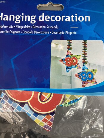 Folat Hängende Dekorationsspirale 80 Jahre in Sternform | 2 Stück. Folat Hängende Dekorationsspirale 80 Jahre in Sternform | 2 Stück.