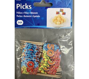 Folat Pics Birthday Blocks 50 ans | 24 pièces Folat Pics Birthday Blocks 50 ans | 24 pièces