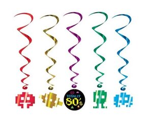 Tuf-Tuf Decoration Swirl Totally 80s 5 pieces Tuf-Tuf Decoration Swirl Totally 80s 5 pieces