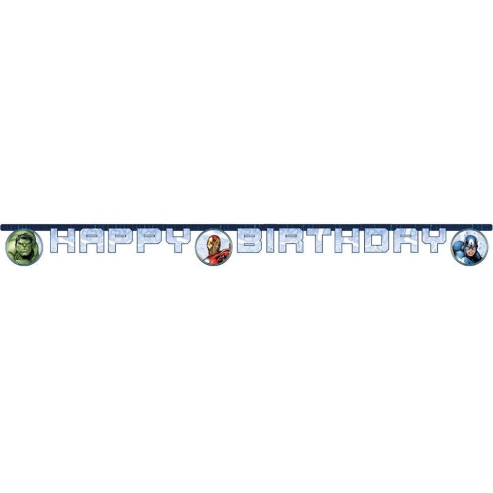 Procos Party Avengers Infintiy Stones Letterslinger Happy Birthday 200cm | per stuk Procos Party Avengers Infintiy Stones Letterslinger Happy Birthday 200cm | per stuk