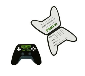 Hootyballoo Game Controller Einladungen | 10 Stück
