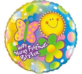 Qualatex Heliumballon Hope You're Feeling Better 45cm | per stuk Qualatex Heliumballon Hope You're Feeling Better 45cm | per stuk