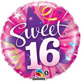Qualatex Helium Ballon Sweet 16 45cm | per stuk Qualatex Helium Ballon Sweet 16 45cm | per stuk