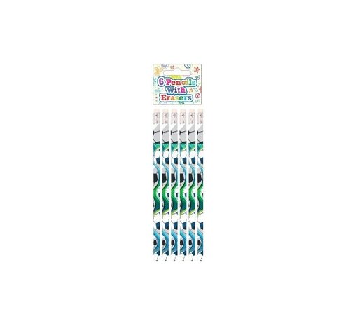 Henbrandt Football Pencils with Gum | 6 pieces Henbrandt Football Pencils with Gum | 6 pieces