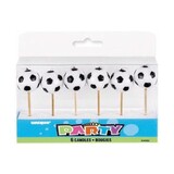 Unique Party Fußballkerzen 6cm | 6 Stück Unique Party Fußballkerzen 6cm | 6 Stück
