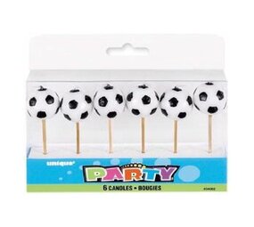 Unique Party Fußballkerzen 6cm | 6 Stück