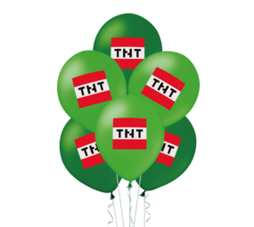 Tuf-Tuf TNT Minecraft Ballonnen 30cm | 12 stuks Tuf-Tuf TNT Minecraft Ballonnen 30cm | 12 stuks