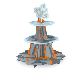 Tuf-Tuf Dinosaurus Cupcake Standaard | per stuk