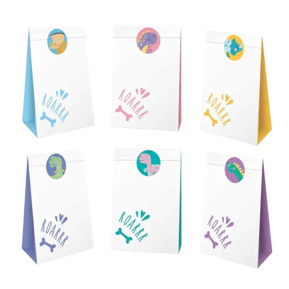 Tuf-Tuf Sacs de friandises Dino Time | 6 pièces