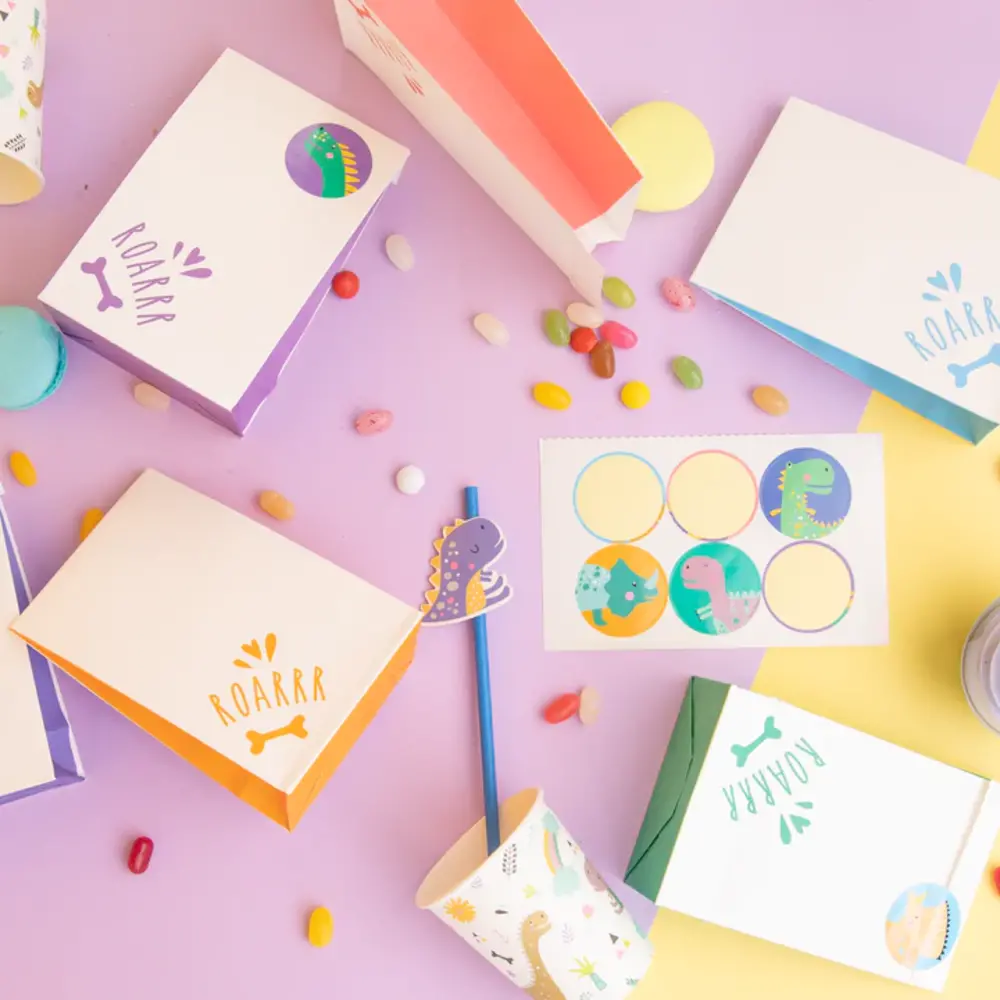 Tuf-Tuf Sacs de friandises Dino Time | 6 pièces