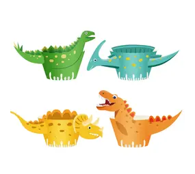 Tuf-Tuf Dino Time Cupcake Wrappers | 8 stuks Tuf-Tuf Dino Time Cupcake Wrappers | 8 stuks