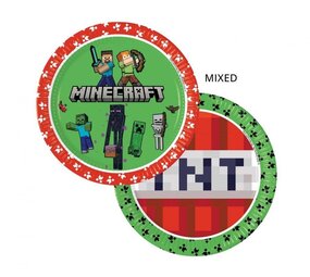 Procos Party Assiettes de fête Minecraft 23cm | 8 pièces