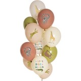 Folat Zoo Party Balloons Set Happy Birthday 33cm | 12 pieces Folat Zoo Party Balloons Set Happy Birthday 33cm | 12 pieces